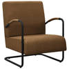 vidaXL Fauteuil stof bruin