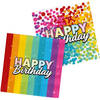Folat servetten Rainbow Birthday junior 33 cm papier 20 stuks