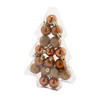 17x stuks kleine kunststof kerstballen koper 3 cm mat/glans/glitter - Kerstbal