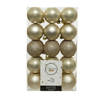 30x stuks kunststof kerstballen licht parel/champagne 6 cm glans/mat/glitter - Kerstbal