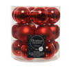 Decoris Kerstballen - 4 cm - rood - 18 stuks - Kerstbal