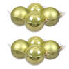 8x stuks glazen kerstballen salie groen (oasis) 10 cm mat/glans - Kerstbal