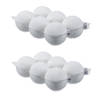 12x stuks glazen kerstballen wit (satin) 8 cm mat/glans - Kerstbal