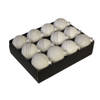 Bellatio decorations Kerstballen - 12 stuks - luxe - wit - glas - Kerstbal