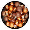 Cosy & Trendy Kerstballen - 20 stuks - koper - 3 cm - kunststof - Kerstbal