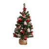 Everlands Kunstkerstboom - inclusief versiering - rood - 75 cm - Kunstkerstboom