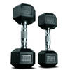 Matchu Sports Hexa dumbbell 7,5 kg - Zwart - Rubber