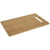 Excellent Houseware Snijplank bamboe hout - rechthoekig - met handvat - 36 x 33 cm - Snijplanken