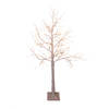 Verlichte figuren witte lichtboom/metalen boom/berkenboom met 120 led lichtjes 130 cm - kerstverlichting figuur