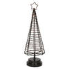 Verlichte figuren zwarte 3D lichtboompje/metalen boom/kerstboompje met 45 led lichtjes 36 cm - kerstverlichting figuur