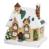 Kerstdorp kersthuisjes huis met verlichting 9 x 11 x 12,5 cm - Kerstdorpen