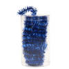 1x stuks folie tinsel slingers/guirlandes blauw 20 meter kerstslingers - Kerstslingers