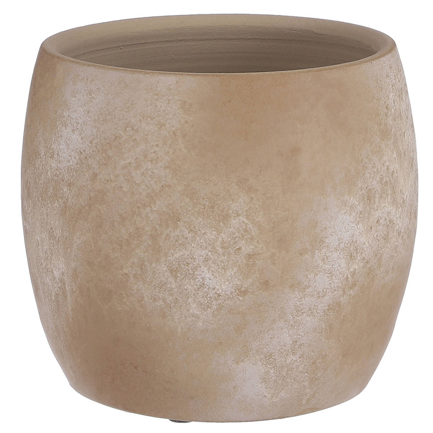 Mica Decorations Lester Bloempot - H18 x Ø20 cm - Terracotta - Crème