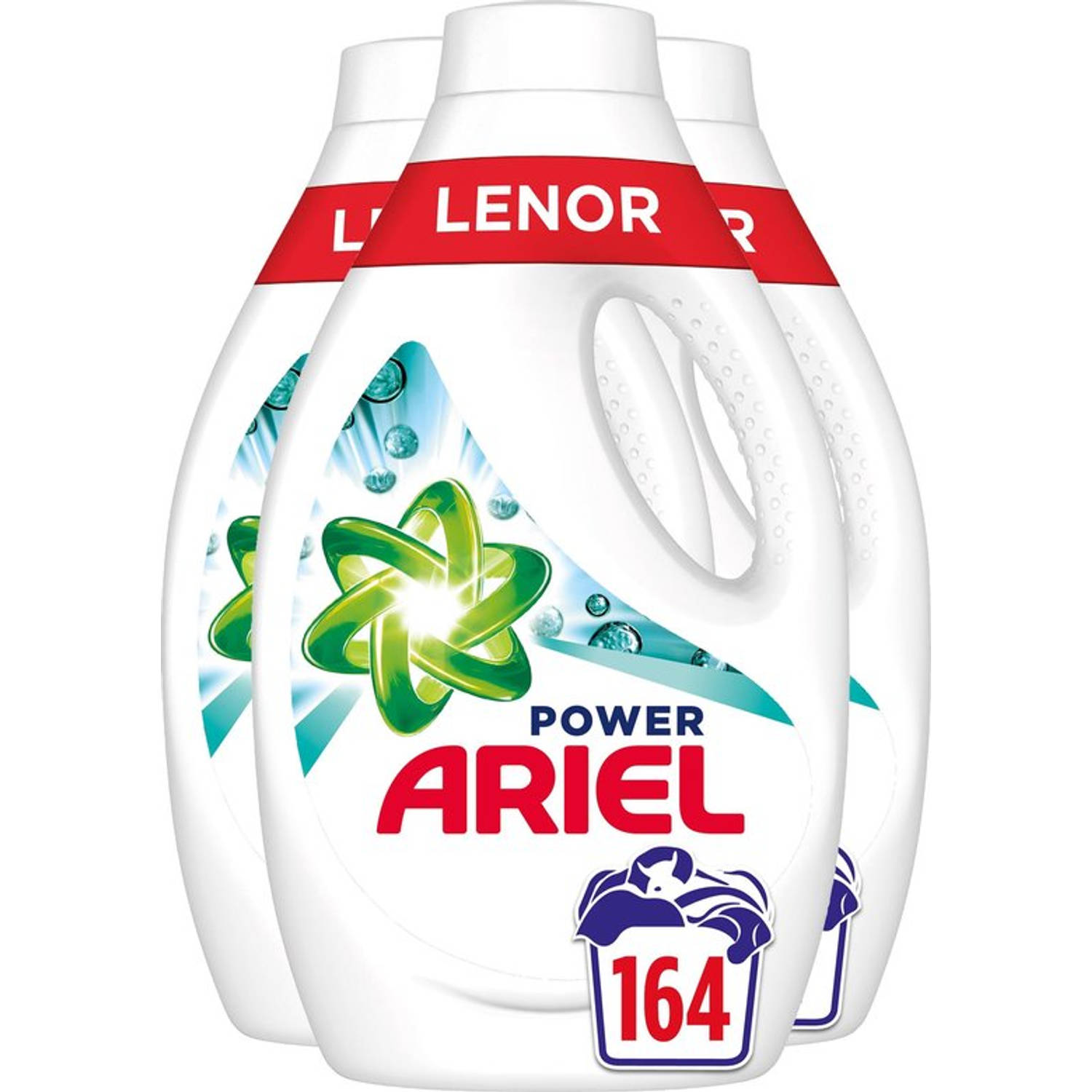 Ariel Vloeibaar Wasmiddel + Touch of Lenor Unstoppables Voordeelverpakking 4x41 Wasbeurten