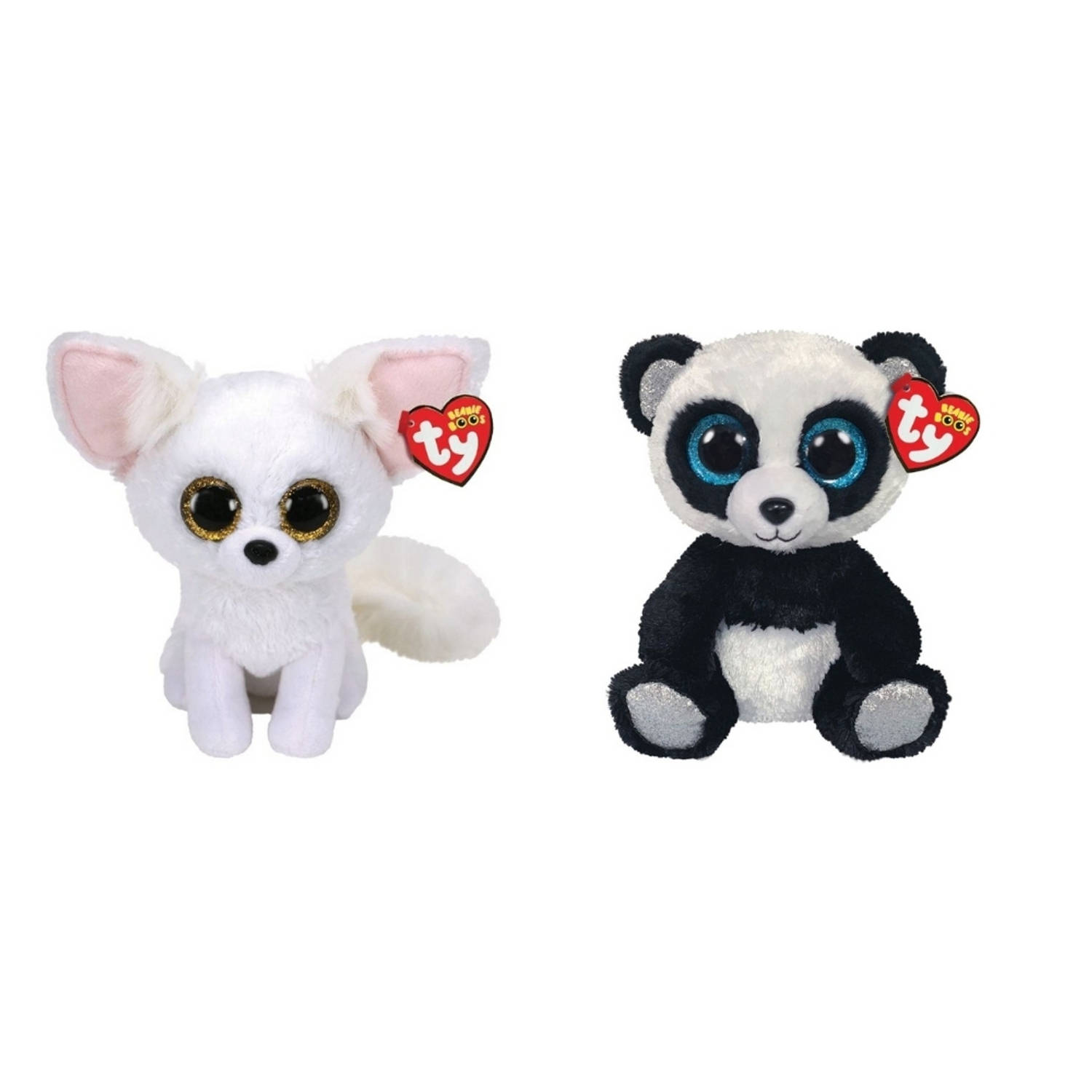 Ty - Knuffel - Beanie Boo&apos;s - Phoenix Fox & Bamboo Panda