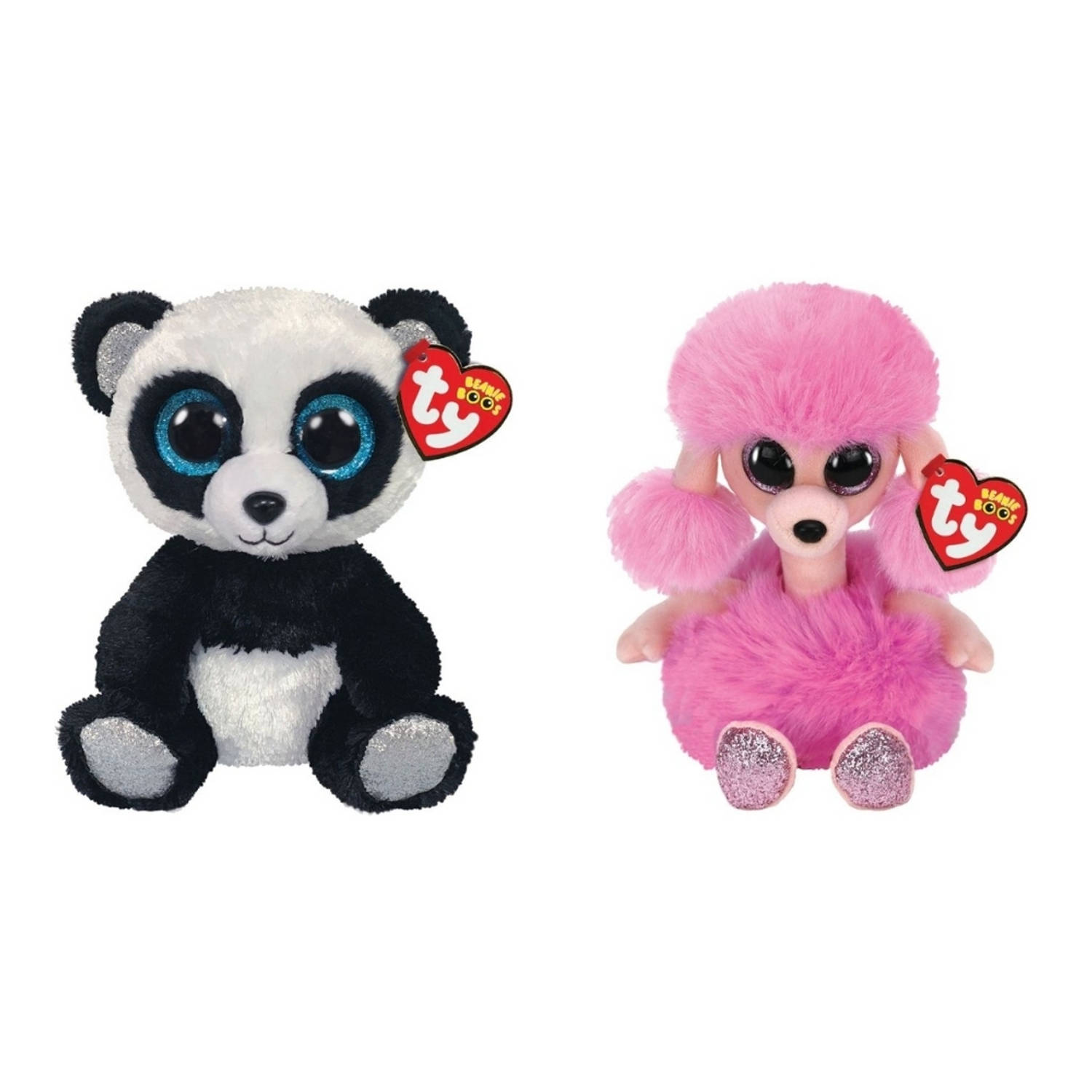 Ty - Knuffel - Beanie Boo&apos;s - Bamboo Panda & Camilla Poodle