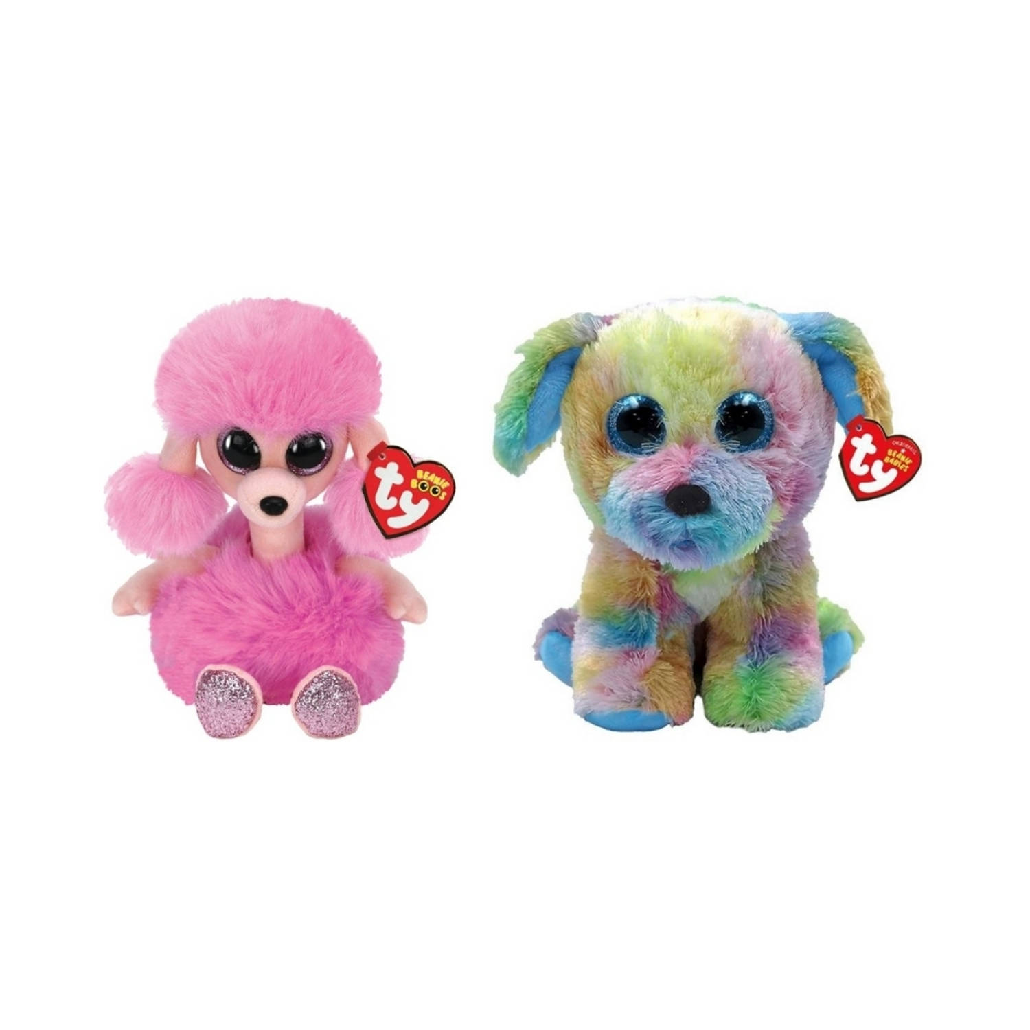 Ty - Knuffel - Beanie Boo&apos;s - Camilla Poodle & Max Dog