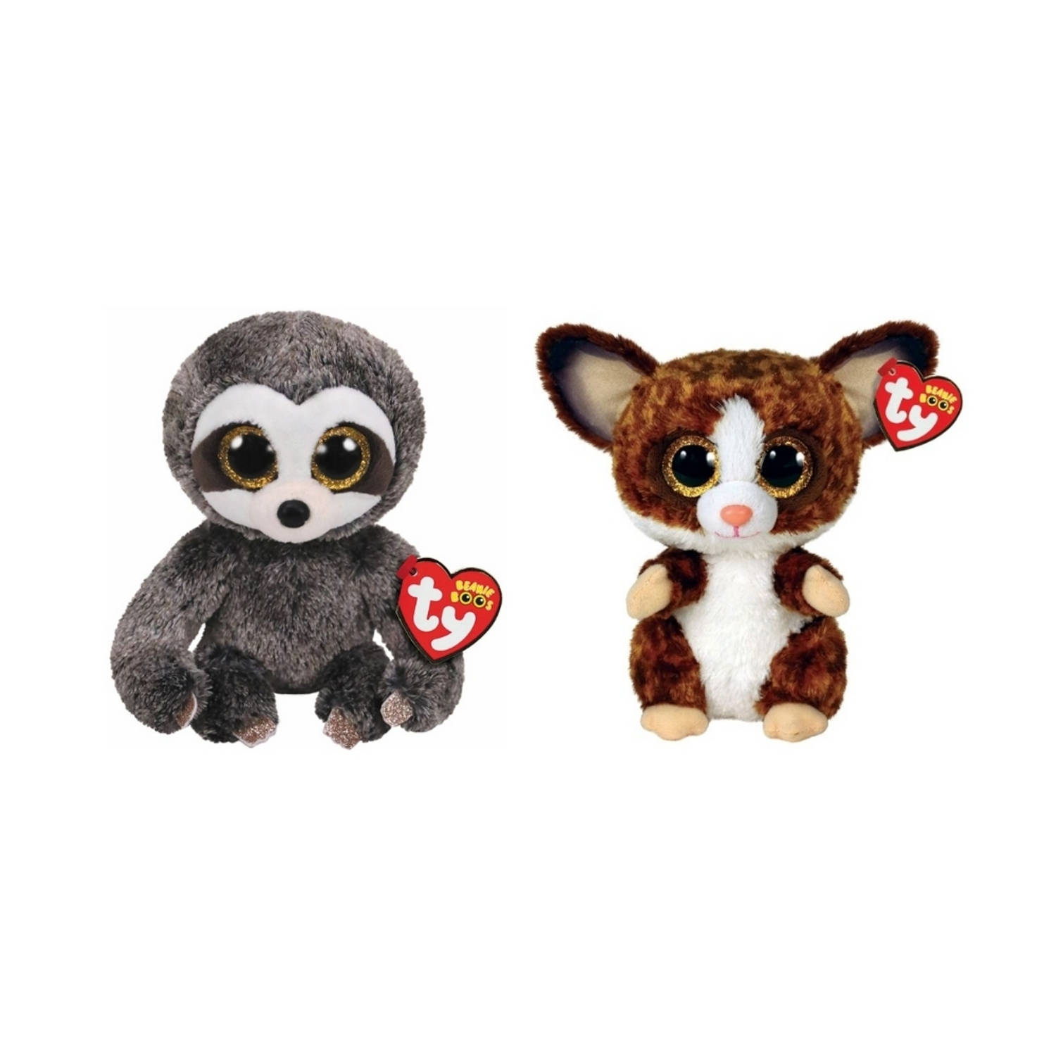 Ty - Knuffel - Beanie Boo's - Dangler Sloth & Bush Baby Galago