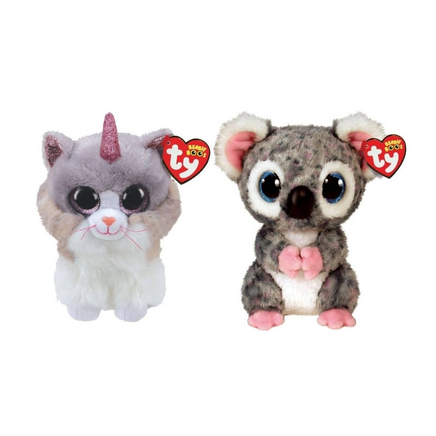 Ty - Knuffel - Beanie Boo's - Asher Cat & Karli Koala