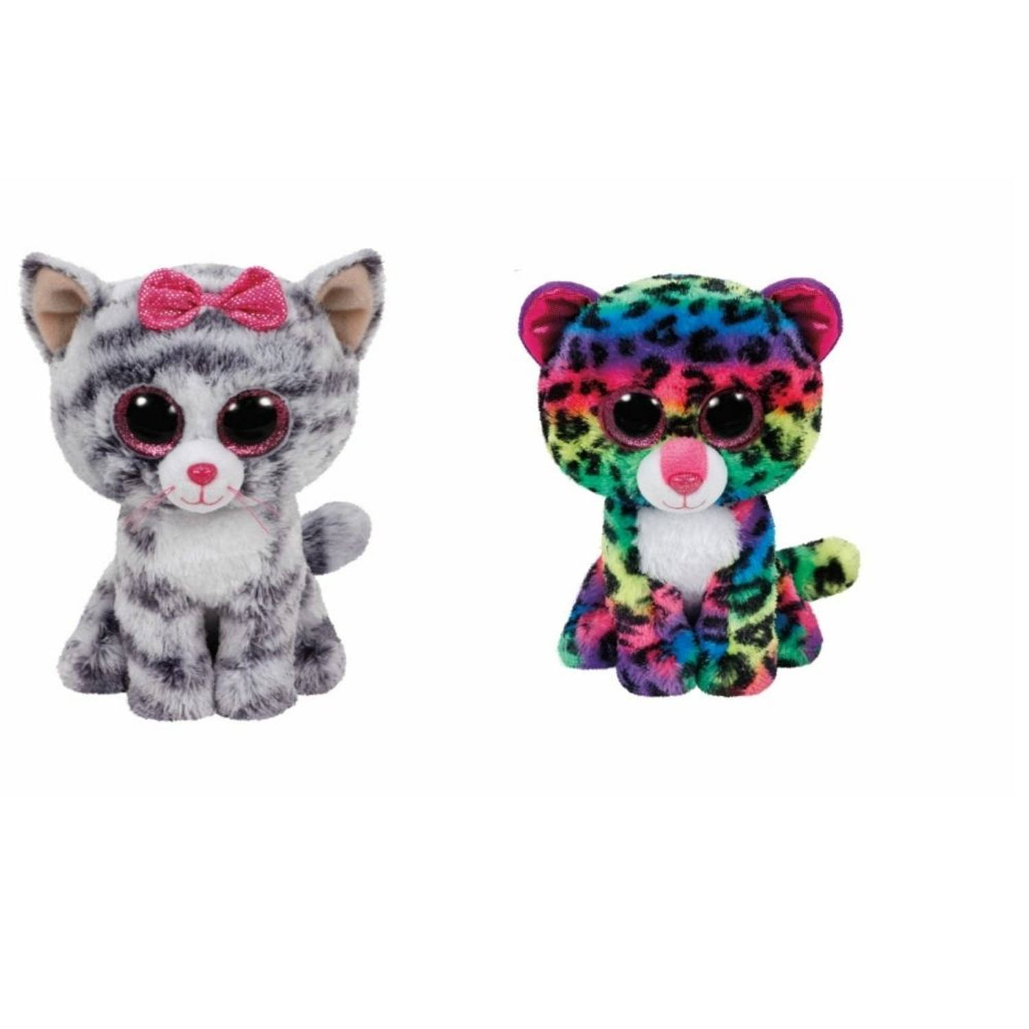 Ty - Knuffel - Beanie Boo's - Kiki Cat & Dotty Leopard