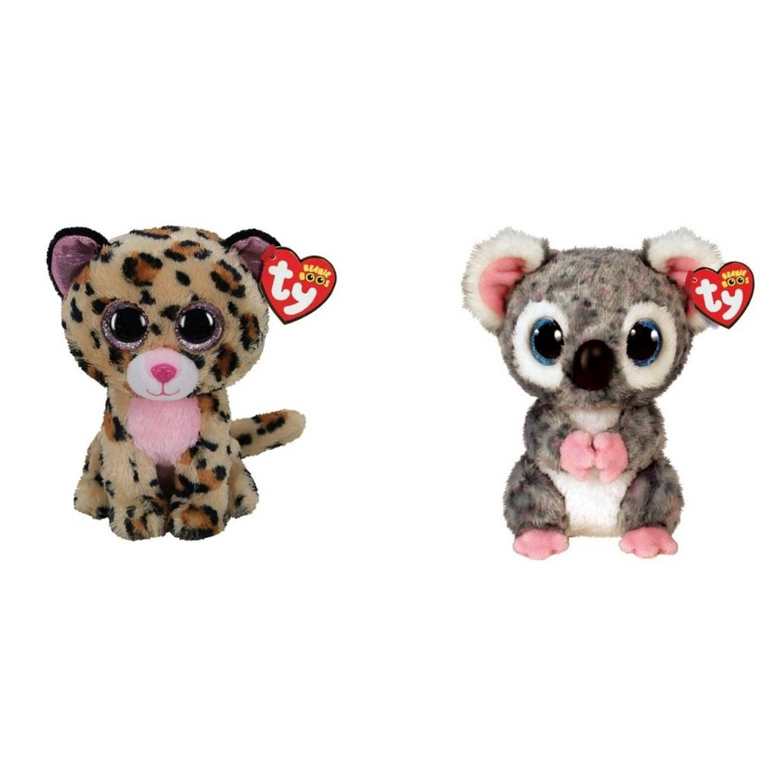 Ty - Knuffel - Beanie Boo's - Livvie Leopard & Karli Koala