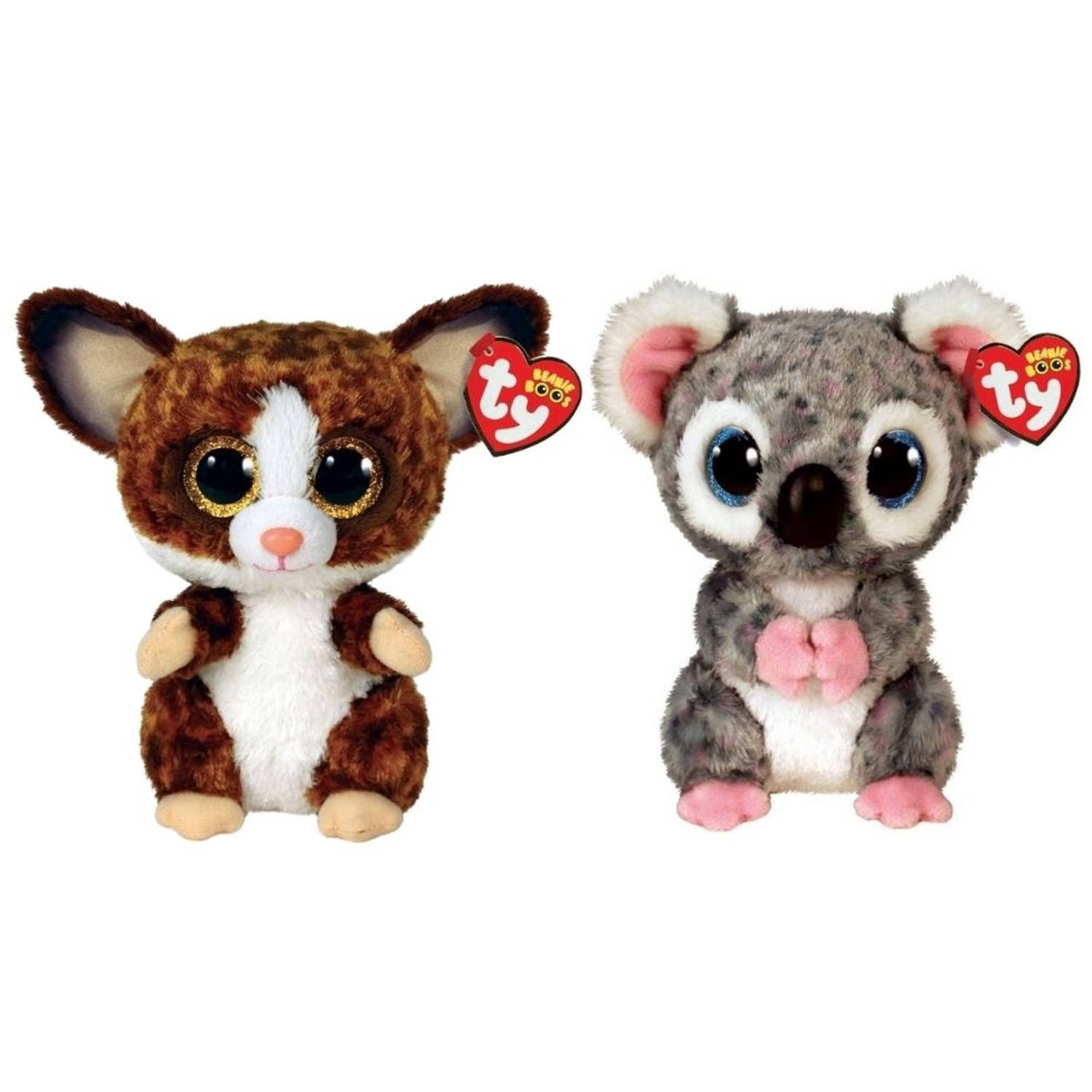 Ty - Knuffel - Beanie Boo's - Bush Baby Galago & Karli Koala