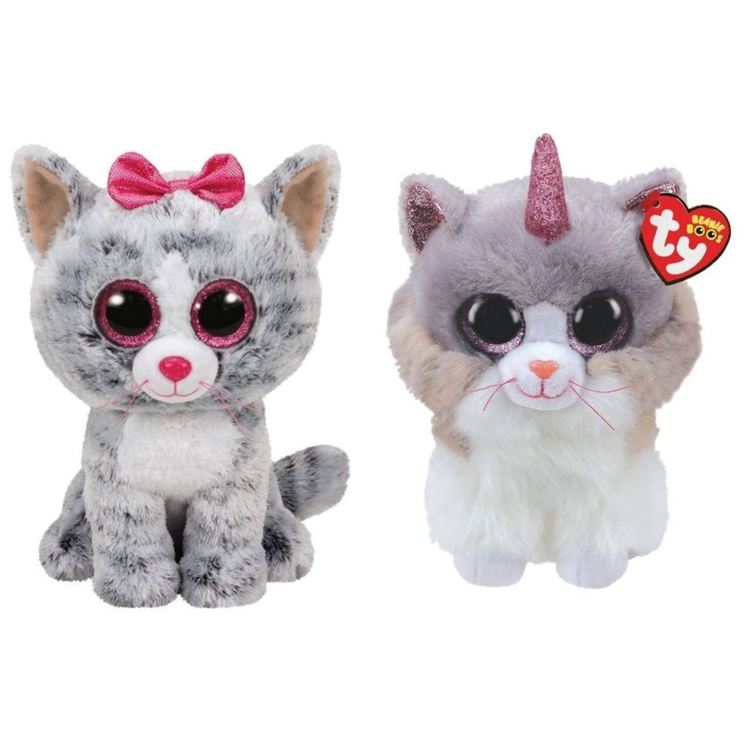 Ty - Knuffel - Beanie Buddy - Kiki Cat & Asher Cat