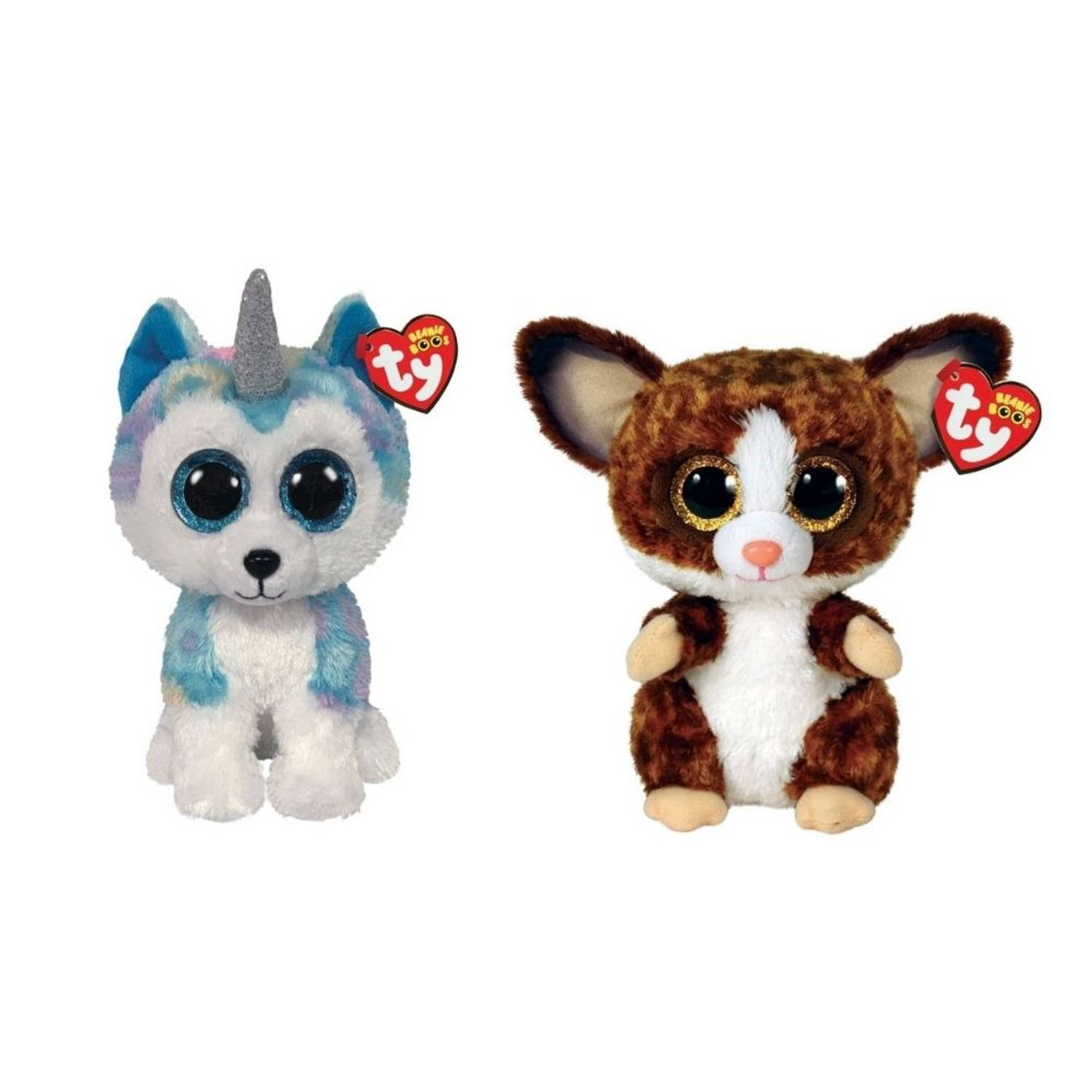 Ty - Knuffel - Beanie Buddy - Helena Husky & Bush Baby Galago