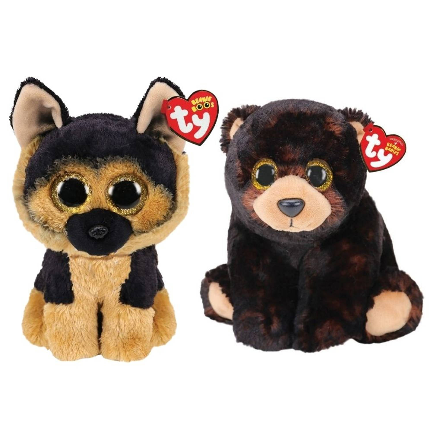 Ty - Knuffel - Beanie Buddy - Spirit German Shepherd & Kodi Bear