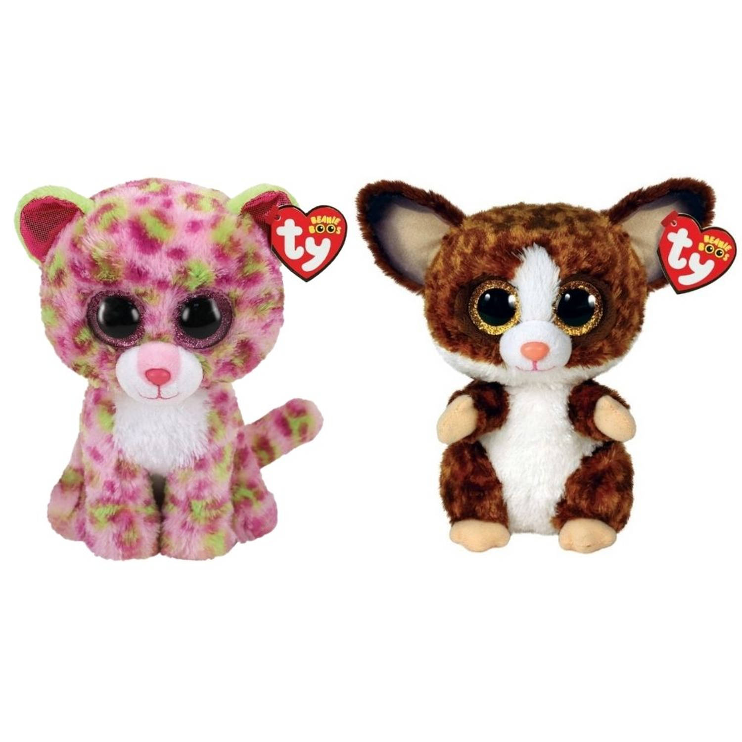 Ty - Knuffel - Beanie Buddy - Lainey Leopard & Bush Baby Galago