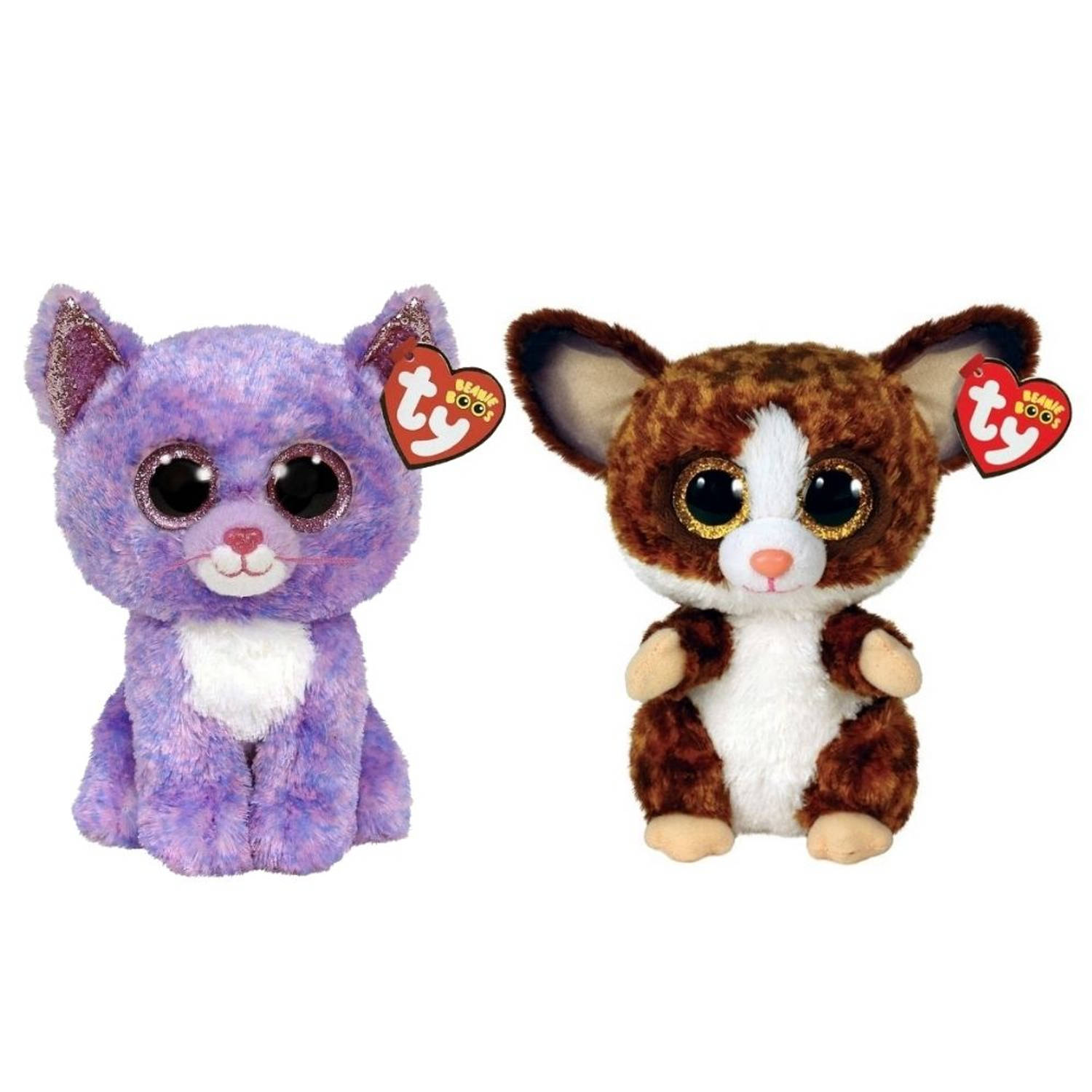 Ty - Knuffel - Beanie Buddy - Cassidy Cat & Baby Galago