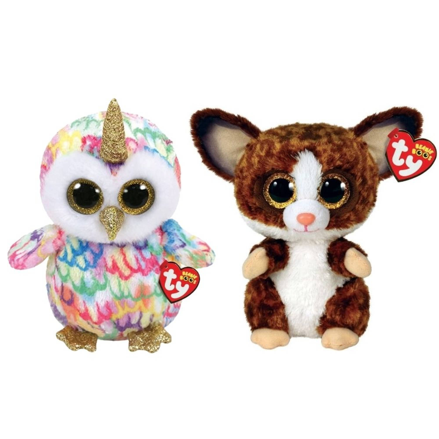 Ty - Knuffel - Beanie Buddy - Enchanted Owl & Baby Galago