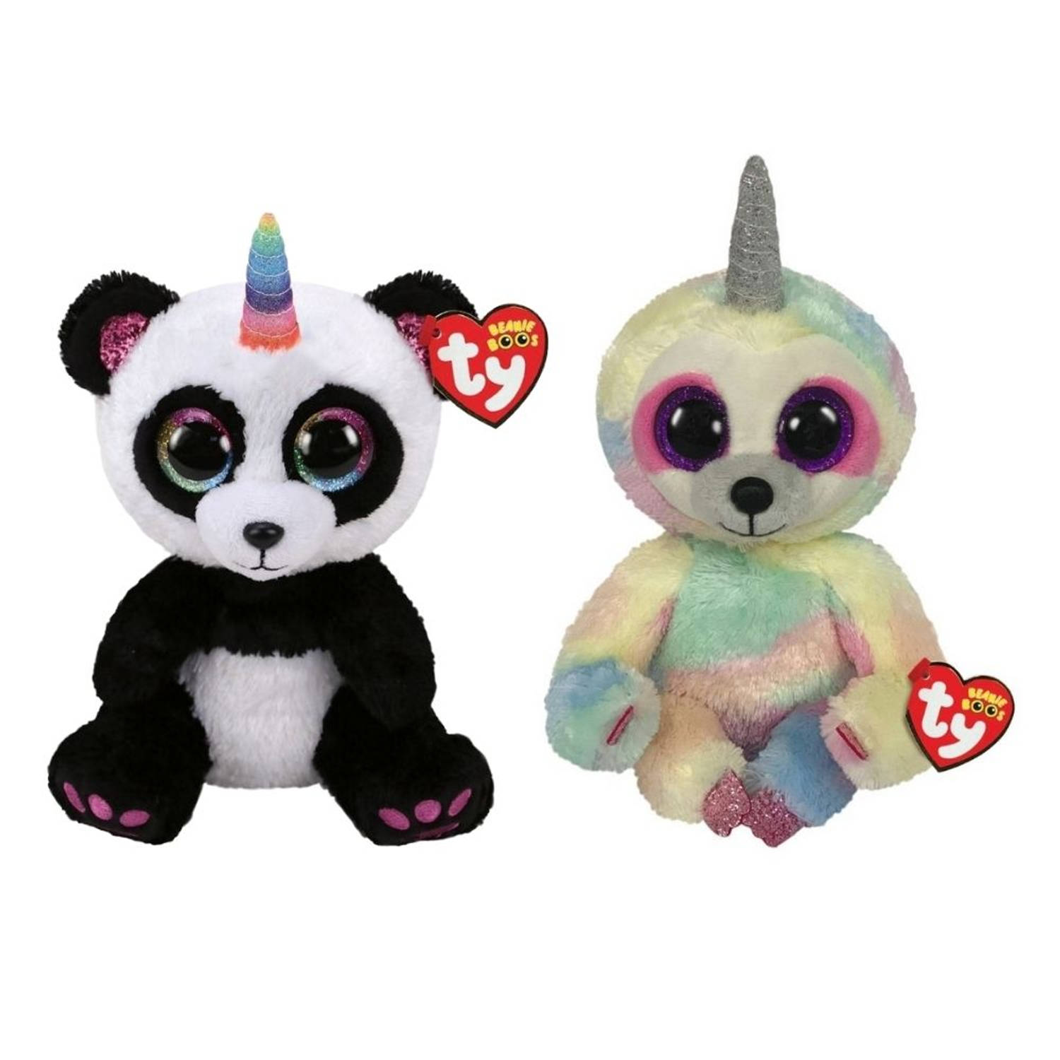 Ty - Knuffel - Beanie Buddy - Paris Panda & Cooper Sloth