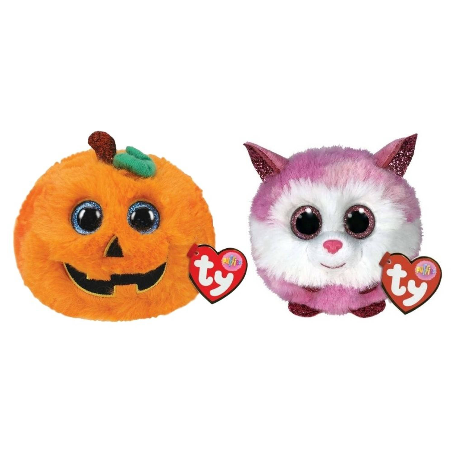 Ty Knuffel Teeny Puffies Halloween Pumpkin & Princess Husky