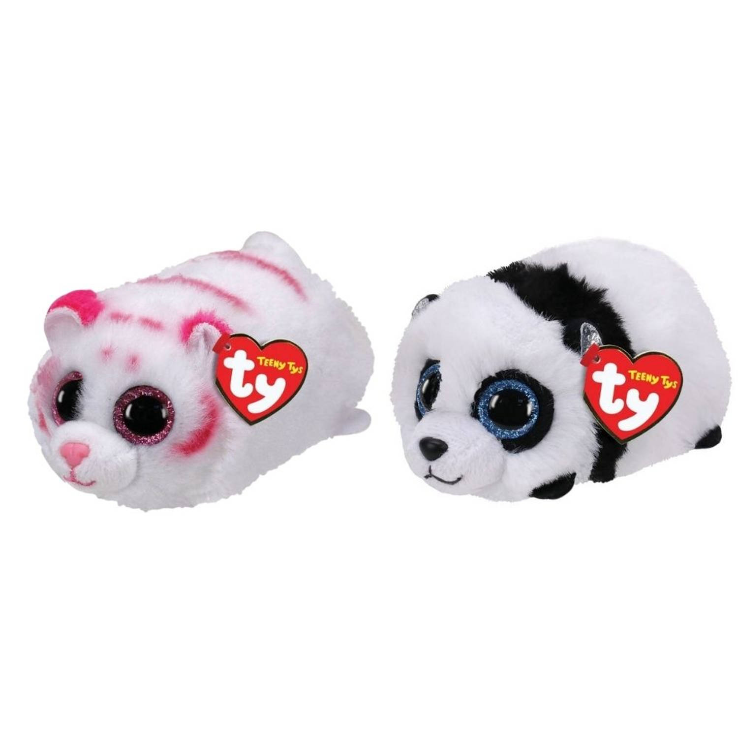 Ty - Knuffel - Teeny Ty&apos;s - Tabor Tiger & Bamboo Panda