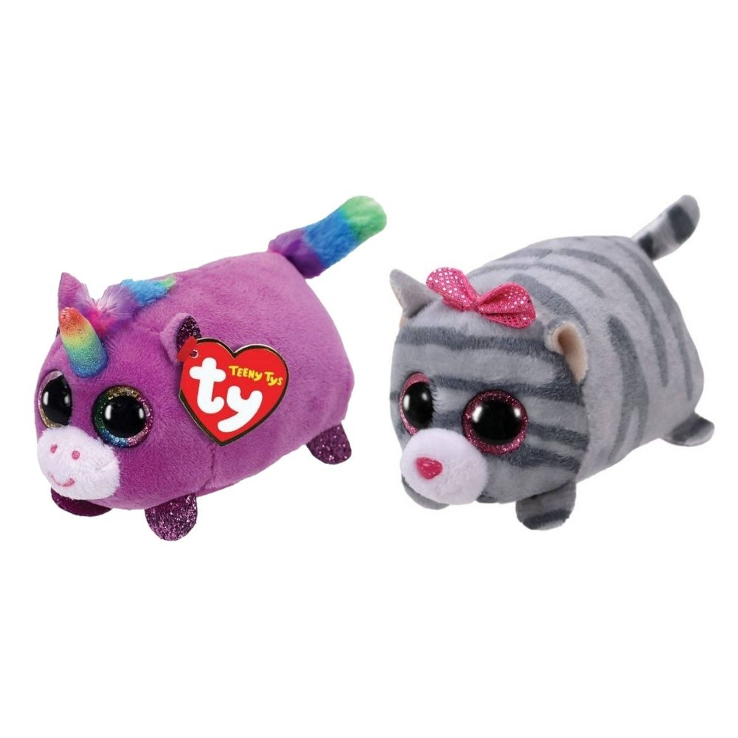 Ty - Knuffel - Teeny Ty&apos;s - Rosette Unicorn & Cassie Mouse