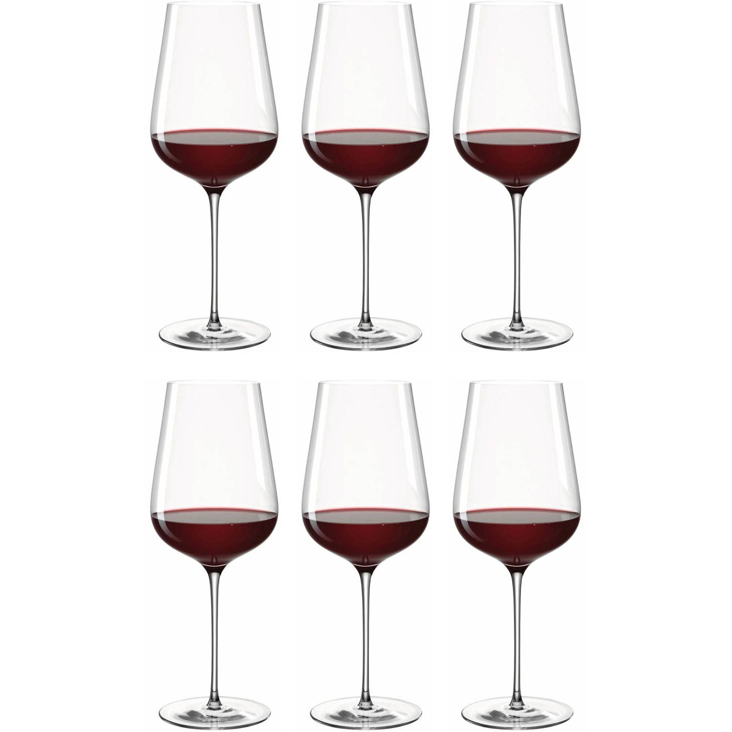 Leonardo Rode Wijnglazen Brunelli 740 ml 6 stuks