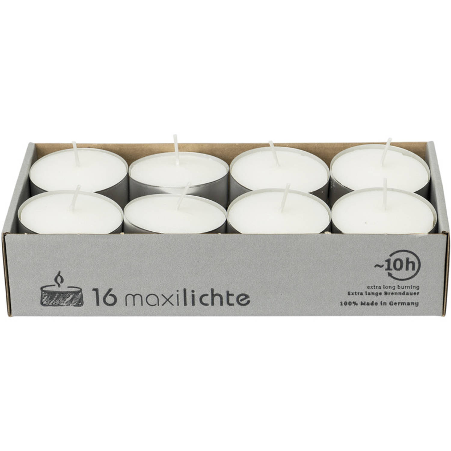 16x Witte maxi theelichtjes/waxinelichtjes 10 - Waxinelichtjes | Blokker