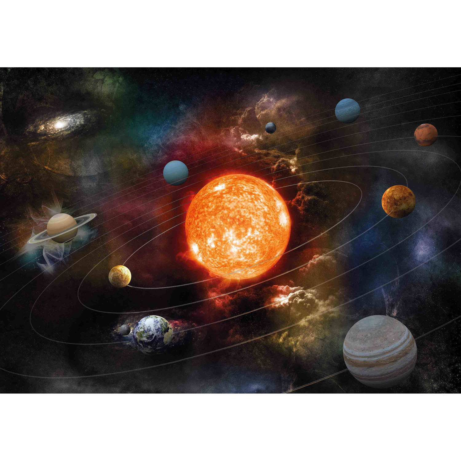 Leerzame Melkwegstelsel Poster A1 Met Planeten Voor Op Kinderkamer-School-Decoratie 84 X 59 Cm Poste