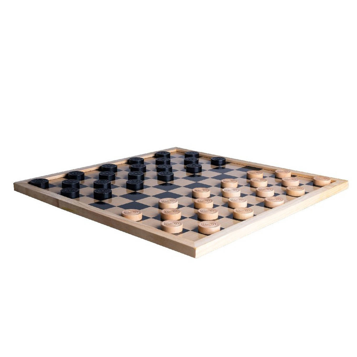 Anoi briefpapier experimenteel Houten schaakbord/dambord 40 x 40 cm - Denkspellen | Blokker