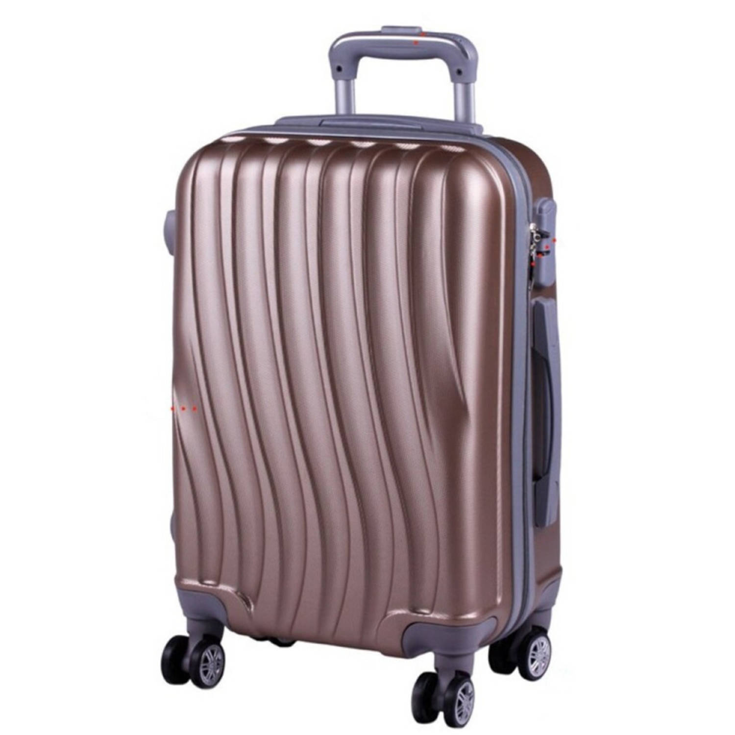 Ijzig vis betrouwbaarheid Cabine trolley koffer met zwenkwielen 33 liter goud - Handbagage koffers |  Blokker