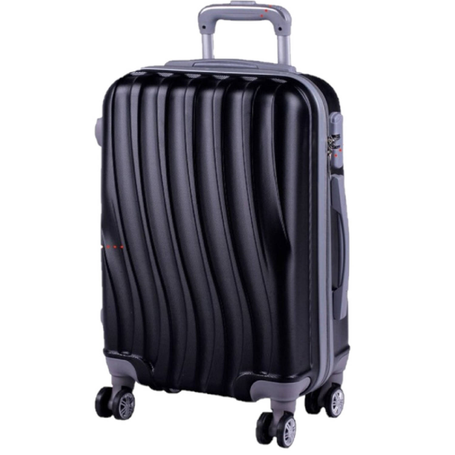 Cabine trolley koffer met zwenkwielen 33 liter zwart - koffers | Blokker