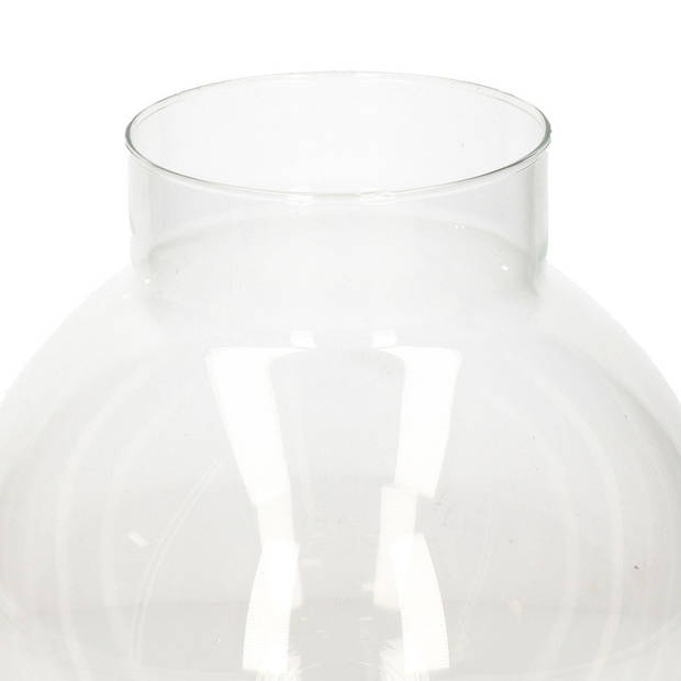 Transparante ronde vaas/vazen van glas 23 x 23 cm - Vazen