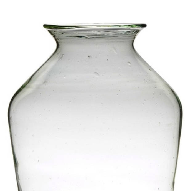 Transparante luxe grote vaas/vazen van glas 40 x 29 cm - Vazen