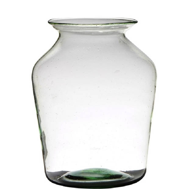 Transparante luxe grote vaas/vazen van glas 36 x 24 cm - Vazen