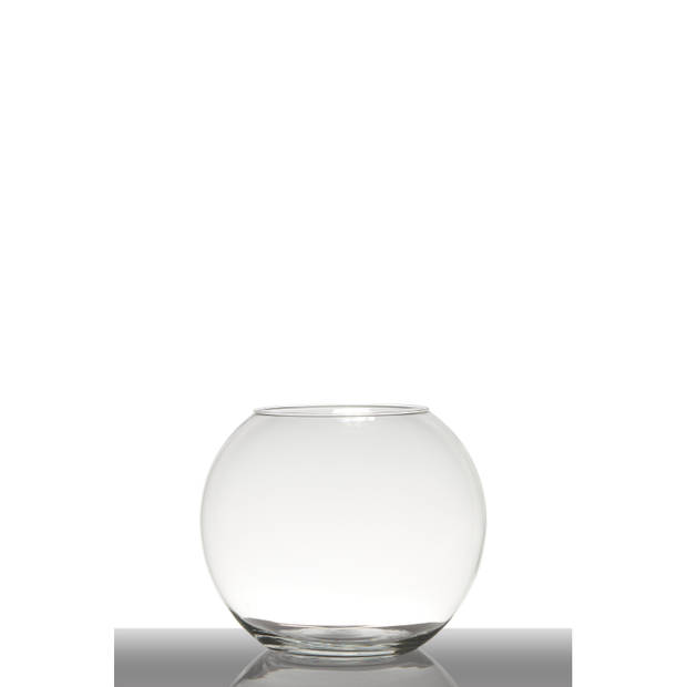 Hakbijl glas bol vaas/terrarium - D30 x H23 cm - transparant glas - Vazen