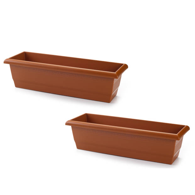 Plantenbak terra cotta rechthoekig 60 x 20 x 16 cm - Plantenbakken