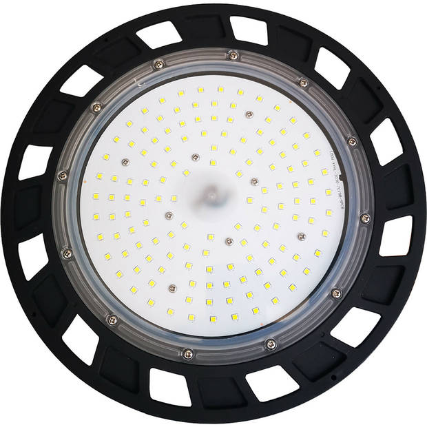 LED UFO High Bay - Aigi Uvomi - 100W - MEAN WELL Driver - Magazijnverlichting - Helder/Koud Wit 5700K - Waterdicht IP65