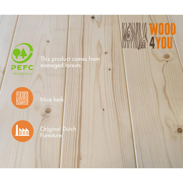 Wood4you - Hoekbureau - Vancouver Vurenhout - 200/140 200/140 Hout - Werkbureau