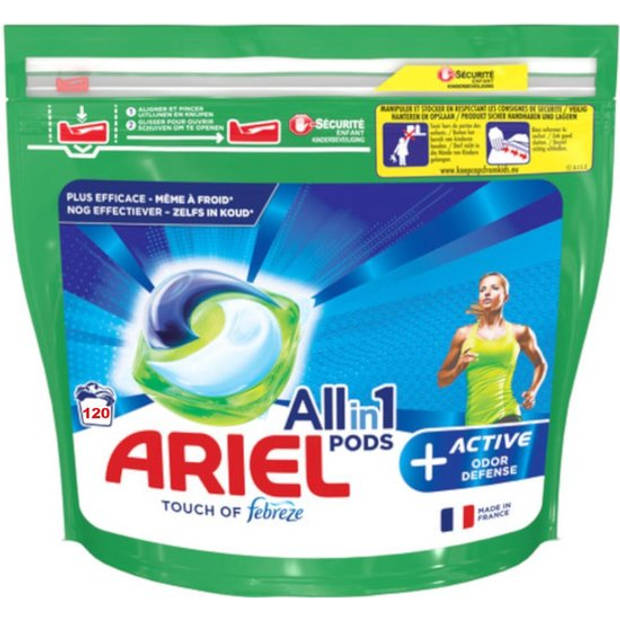 Ariel All In One Pods Active Touch Febreze 120 Pods Blokker